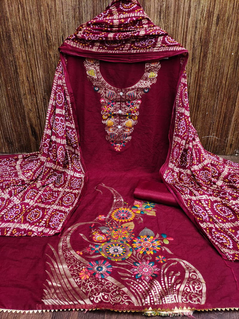 Banarasi Meenakari Jecquard Salwar Kameez With Dupatta Catalog